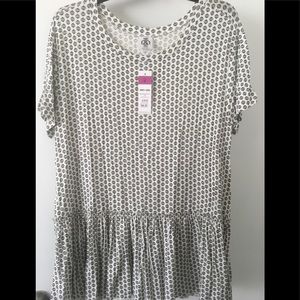VINTAGE NWT XL AGNES AND DORA RELAXED RUFFLE TEE